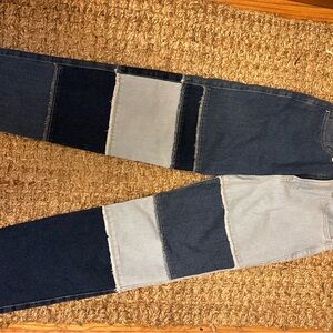 Hollister Blue Patchwork Jeans